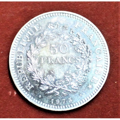 396 - France 1975 5 Francs, AUNC, beautiful toning