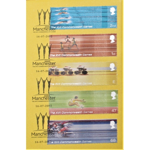 404 - Great Britain 2002 Manchester Commonwealth Games £2 (4) set and stamp set on coin and First Day Cove... 