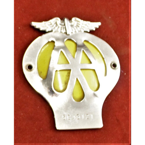 7 - 1962-63 AA Car Badge, scarce No 5C43121