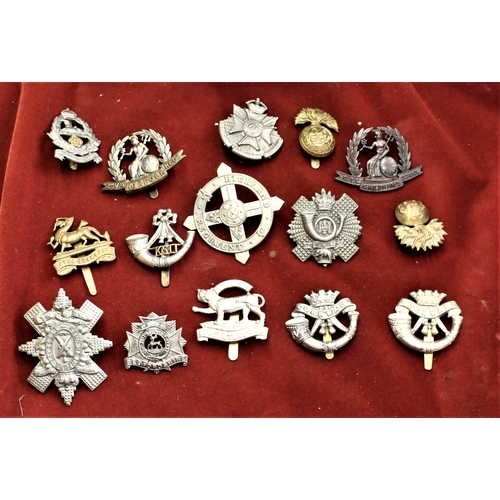 79 - British Military Cap Badges (15) including: The Norfolk Regiment 2nd Volunteer Battalion, Bedfordshi... 