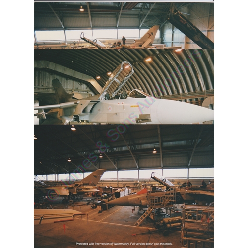 157 - Aviation photography (6 x 9) group of 6 images showing the interior of the Tornado servicing hangar ... 