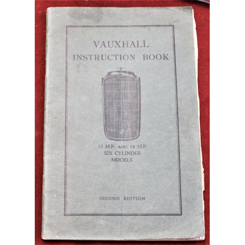 14 - 1920s Vauxhall Instruction Booklet for '12 H.P. and 14 H.P. Six Cylinder Models.' Second Edition, go... 