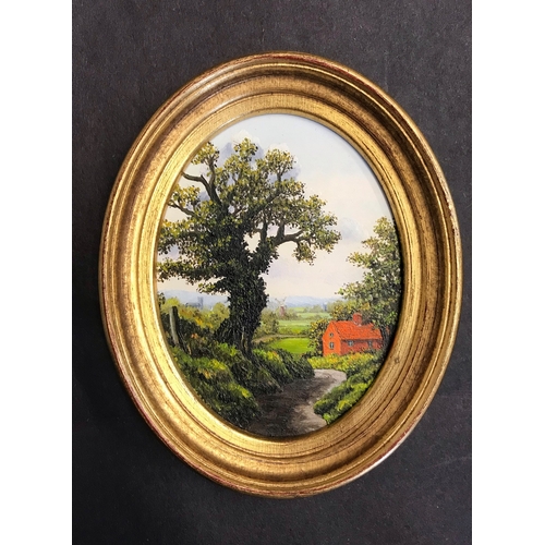 145 - Cyril B Turner artist Framed Miniature oil painting 