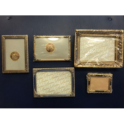 148 - Five miniature frames, high quality small picture frames including some by Steinlechner Berlin Germa... 