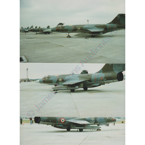 161 - Aviation photography (6 x 9) group of 7 images of Italian Air Force Lockheed F104 military aircraft ... 