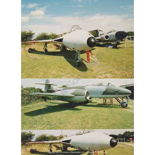 163 - Aviation photographs (6 x 9) group of 5 images of Norwich Aviation museum aircraft Hunter F6A XG168 ... 