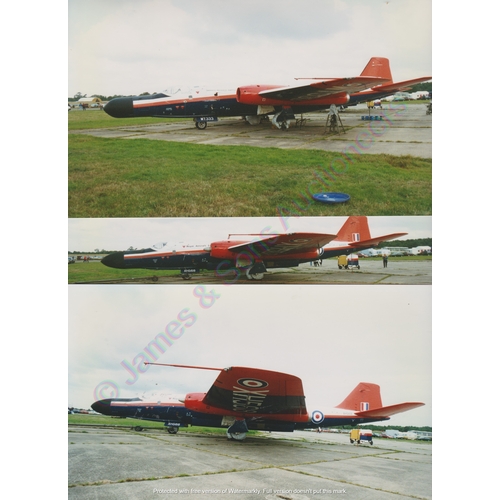 164 - Aviation photographs (6 x 9) 3 images of Canberra B6 ser No XH568 x 2 B6 ser No WT 333 at Bruntingth... 