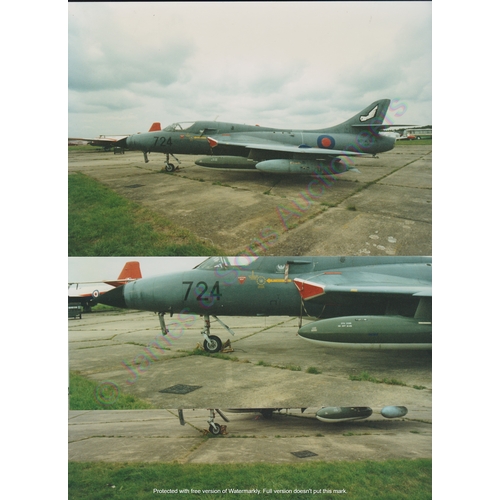 165 - Aviation photographs (6 x 9) group of 3 images of Hunter GA11 WT806 on flight line at Bruntingthorpe... 