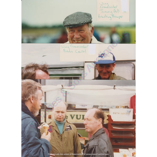 167 - Aviation photographs (6 x 9) group of 5 images showing retired Lightning and Victor aircrew, still i... 