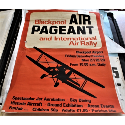 184 - Aviation History Blackpool Air Pageant and International Air Rally, large black, red and white poste... 