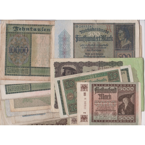 259 - Germany banknotes, 1923 bundles of notes mixed but not checked 50 approx., some duplication