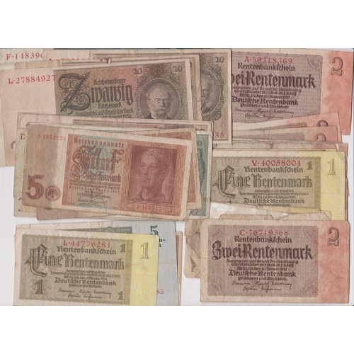 271 - Germany Banknotes 1924-1944 batch of notes, unchecked mixed many VG to VF (30-40)