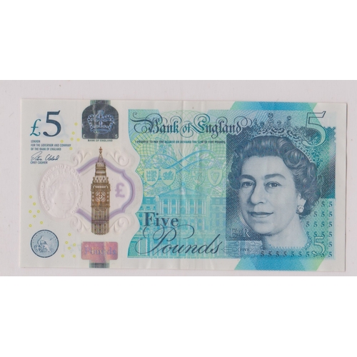 288 - Bank of England, banknote, 2013 £5, Victoria Clement, prefix AK47, EF