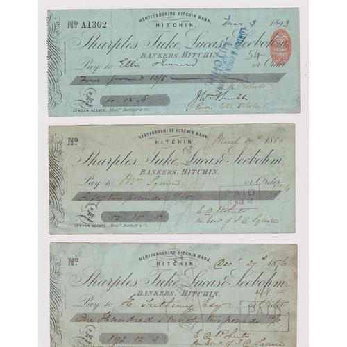 294 - Cheques. Great Britain  1963 - 10/-, Z47, J.Q. Hollom, (3) EF to AUNC