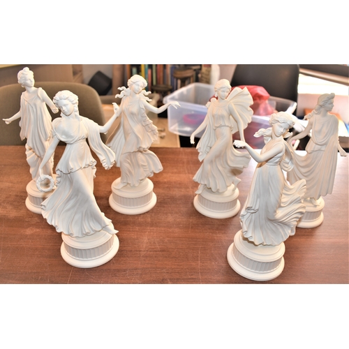 301 - Wedgewood 1994 Compton Woodhouse 'The Dancing Hours' limited edition set of (6) figurines. The figur... 