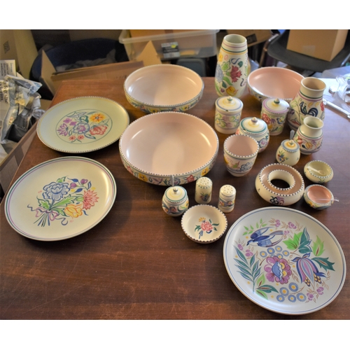 321 - Poole Pottery - a collection of 1960s Poole Pottery, (21) pieces including Bowls, plates, vases, lid... 