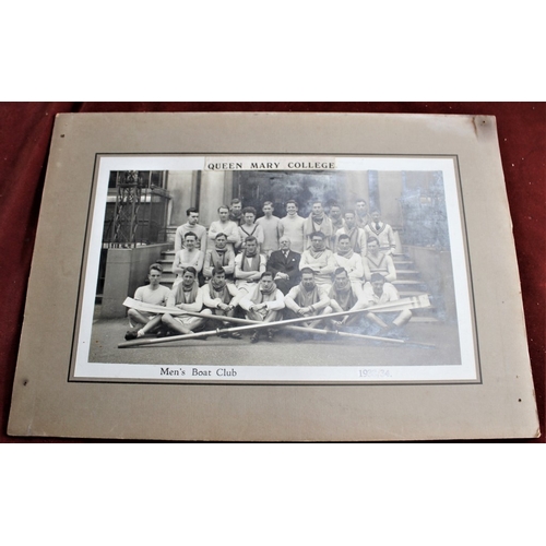 325 - Queen Mary University of London Boat Club (ULBC) 1933/34 original Winter Eights Poster in yellow and... 