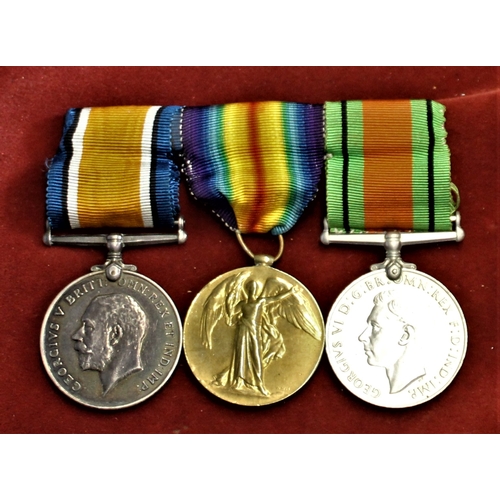 33 - British WWI/II Medal Trio including British War Medal, Victory Medal and WWI Defence Medal to 6190 P... 