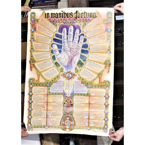 334 - In Manibus Fortuna (In your hand) Palmistry Fortune telling poster from the 1960s produced by Quadri... 