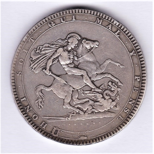 356 - Great Britain 1820 George III Crown, LX, NVF