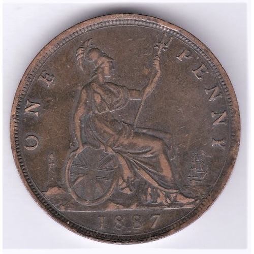 381 - Great Britain 1887 Victoria Penny, VF