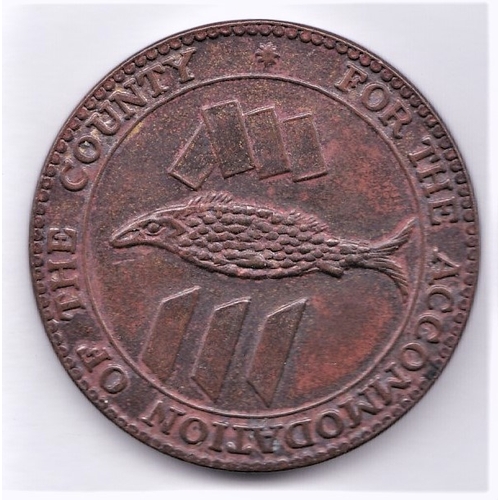 397 - Cornwall Penny Token 1811 - Scorrier House. (Redruth) Pumping Engine. Rev; 'For the accommodation of... 