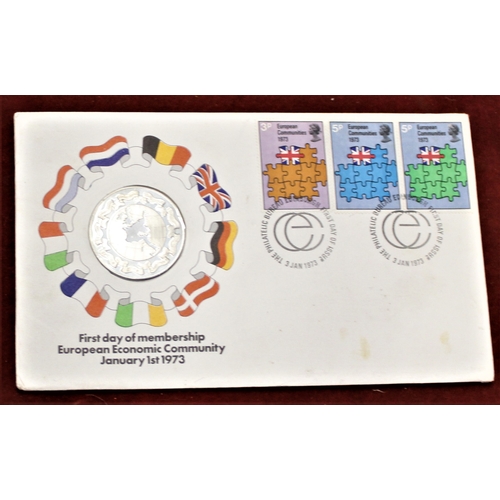 402 - Great Britain 1973 (Jan 1st) Medallic First Day Cover, First Day of membership in the European Econo... 