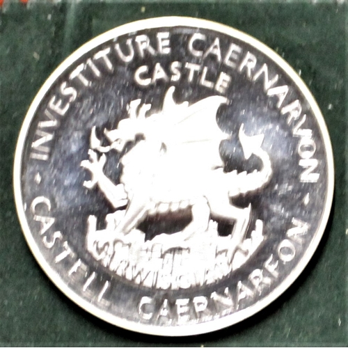 426 - Great Britain 1969 Prince of Wales Investiture Caernarvon Castle Silver Proof in case of issue and w... 