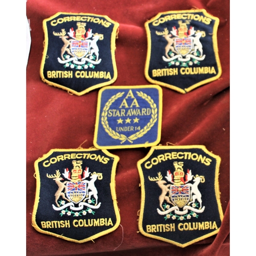 44 - Canadian Corrections Officers Cloth Arm Patches (British Columbia) and an AAA Star Award patch for u... 