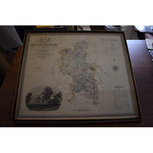 474 - Map of the County of Buckingham from an actual survey made in the years 1832 & 1833. A beautifully e... 