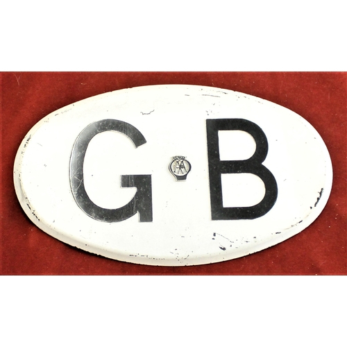 5 - Vintage AA Metal Oval GB car badge