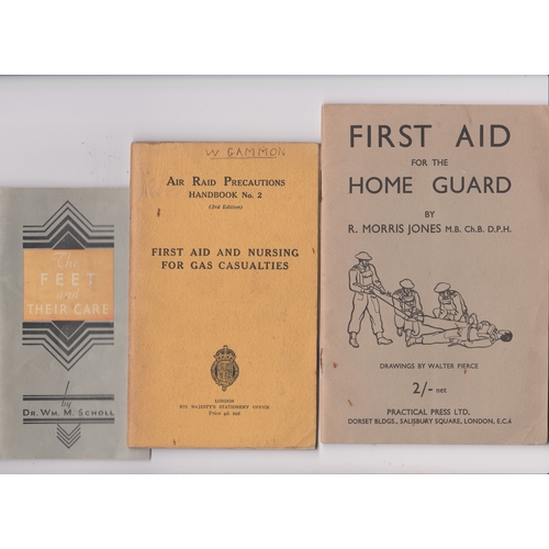 511 - First Aid For the Home Guard, Feet and Their Care by Dr Scholl, First Aid & Nursing for Gas Casualti... 