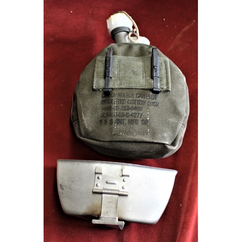 60 - US Army Arctic Weather Canteen dated 1984 with serial number (7SO11) in its cover  with the stainles... 