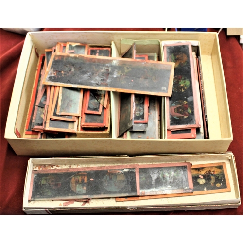 458 - Standard Magic Lantern Slides produced by Ernst Plank, a large collection (50+), some in poor condit... 