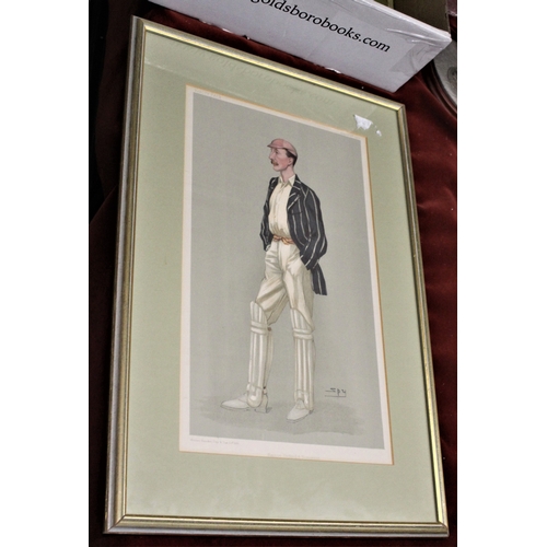 525 - Cricket Print Spy Vincent Brooks, Day & Son Ltd lithograph, Repton, Oxford & Somerset, August 6th 19... 