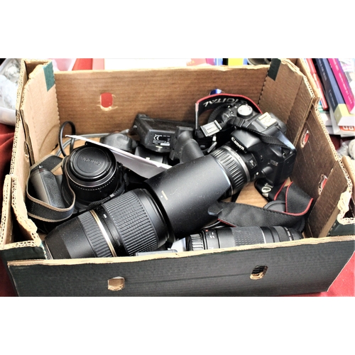 466 - Camera and equipment including a Canon EOS 500D Reflex 15 Digital Camera, Tamron Telephoto lens A005... 