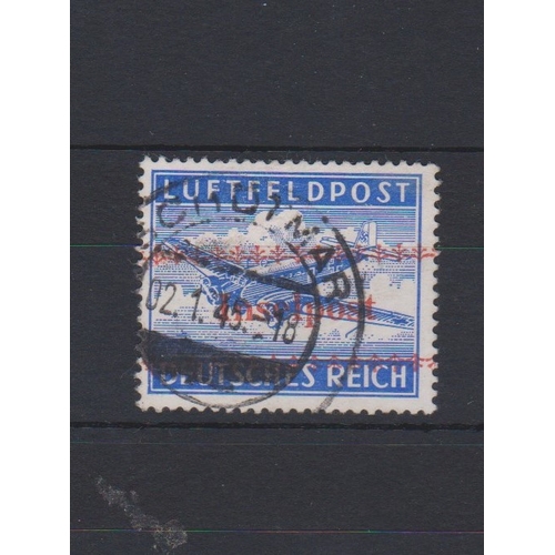 163 - Germany Military field post airmail stamp SG M804 used overprinted in red for use in Crete Michel 7A