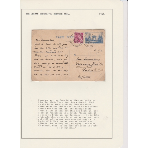 17 - Germany 1940 The German Offensive letter field post 28.5.1940 contents intact; postcard cancel 23.5.... 