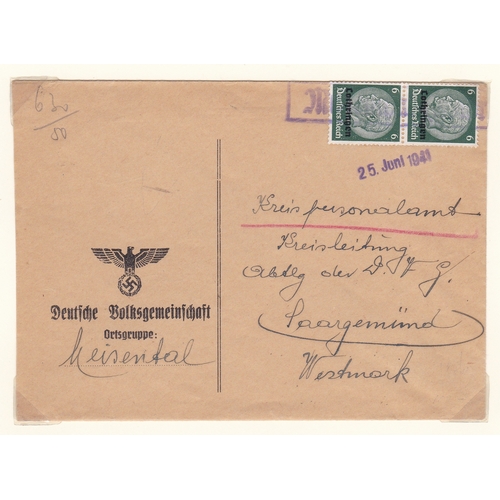 22 - Germany 1940-1941 Lorraine Provisional cancellations 5 items each item displayed & described with fu... 