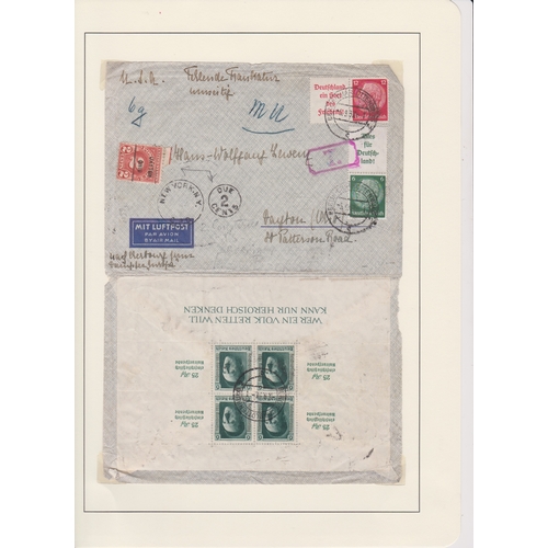 4 - Germany 1937 Airmail envelope cancelled 5.9.1937 Berlin Charlottenburg an SG 497B 6pf definitive SG ... 