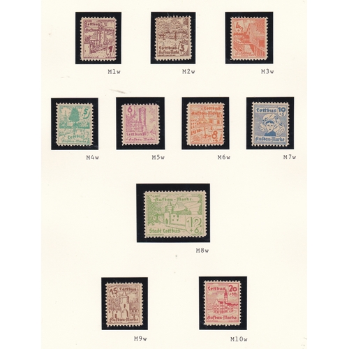 44 - Germany 1945 Local Issue Cottbus 17.1.1946 definitives Michel 1-10 m/m, Michel 1-20 m/m set