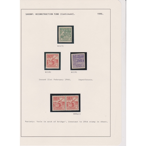 66 - Germany 1945-1946 Saxony Env cancel on imperf SG RC23-RC21, perf SG RC22-RC23; Restoration Fund SG R... 