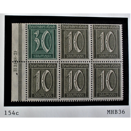 486 - Germany 1921-1922 definitives SG153-157, 159 m/m, SG158 used; SG176-178, 180-181, 184 m/m, SG179, 18... 