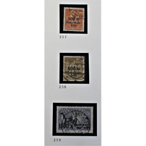 500 - Germany 1922-1923 definitive issue 3rd series SG249, 253, 254 m/m; SG250-252, 255-256 f/u, noted SG2... 