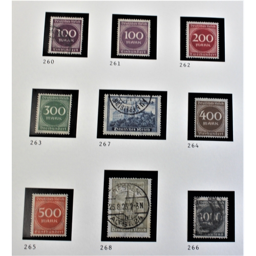 500 - Germany 1922-1923 definitive issue 3rd series SG249, 253, 254 m/m; SG250-252, 255-256 f/u, noted SG2... 