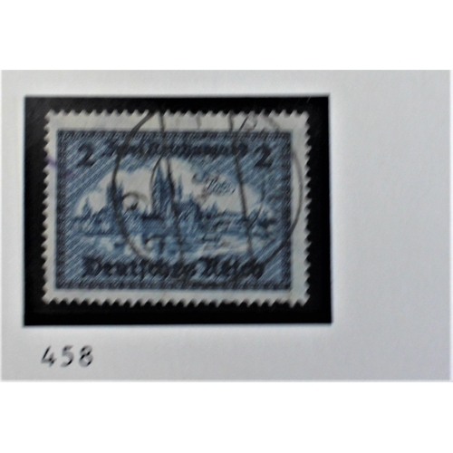 503 - Germany 1924 optd official stamps SGO376-O382 m/m set SGO384 used; High value definitives SG378 u/m ... 