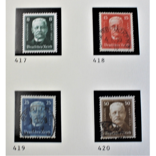 505 - Germany 1927 Welfare Fund 80th Birthday President Hindenburg SG417 u/m, SG418-420 used; Michel P207 ... 