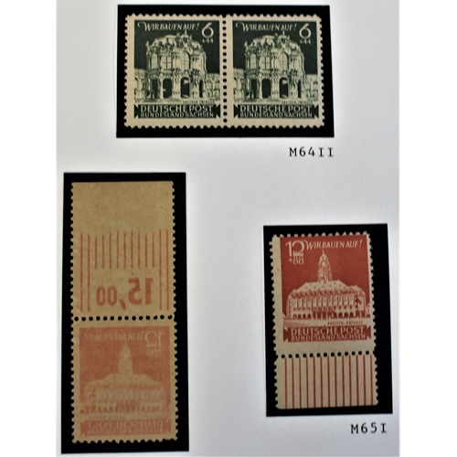 512 - Germany 1946 Russian Zone East Saxony Reconstruction Fund SG RE24-RE25 m/m set; Michel 64II m/m pair... 