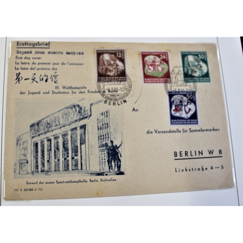 523 - East Germany 1951 Friendship with China SG E43-E45 used set; 3rd World Youth & Student's Festival SG... 