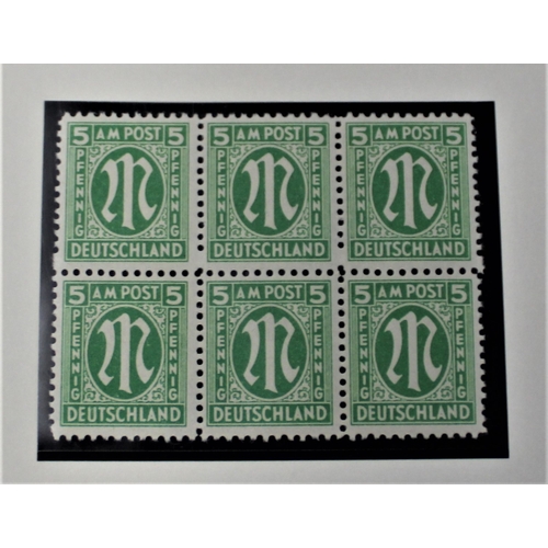 73 - Germany 1945-1946 Allied Military Post SG A30 x 2 A30 pair A30a x 2, A31, A31 pair A31a, A31b used; ... 